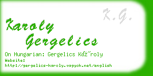 karoly gergelics business card